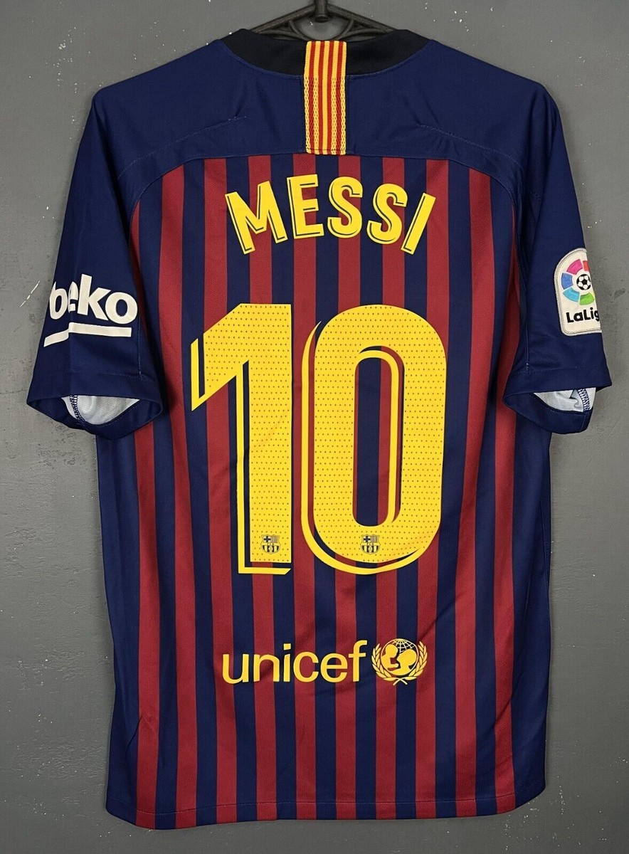 MEN'S FC BARCELONA 2018/2019 LEO MESSI #10 FOOTBALL SOCCER