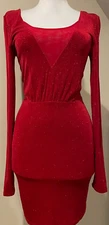GUESS Womens Red Party Cocktail Dress  - Sz Small