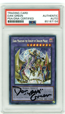 PSA Signed Dan Green Dark Magician The Knight Of Dragon Magic BLMR-EN001
