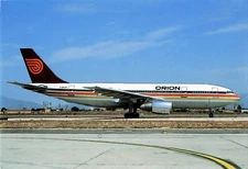 Postcard Airline ORION AIRWAYS Airbus A300B4-203 G-BMZK Avimage CC7.
