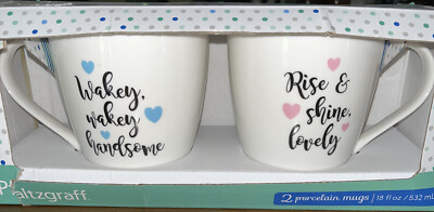 Pfaltzgraff Set Of 2 lovely  & handsome mugs