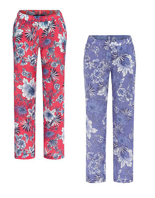 Ringella Bloomy Damen Hose Batist Rot Blau 100% Baumwolle