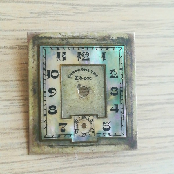Art-deco Edox watch dial for KF 180, mother-of-pearl