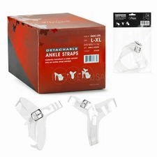 PLEASER Clear Detachable Removable Ankle Straps For Stripper Heels Shoes L-XL
