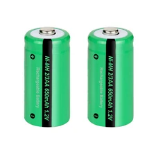 2x 2/3AA Solar Garden lights Batteries NI-MH Rechargeable Battery 1.2V 650mAh US