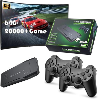 Retro Konsole Spielkonsole Game Stick 20000+ Spielen Videospielkonsole+2Gamepads
