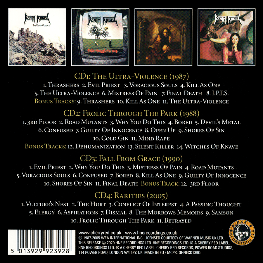 Death Angel ~ The Enigma Years 1987-1999 • 4CD • 2005 Hear No Evil