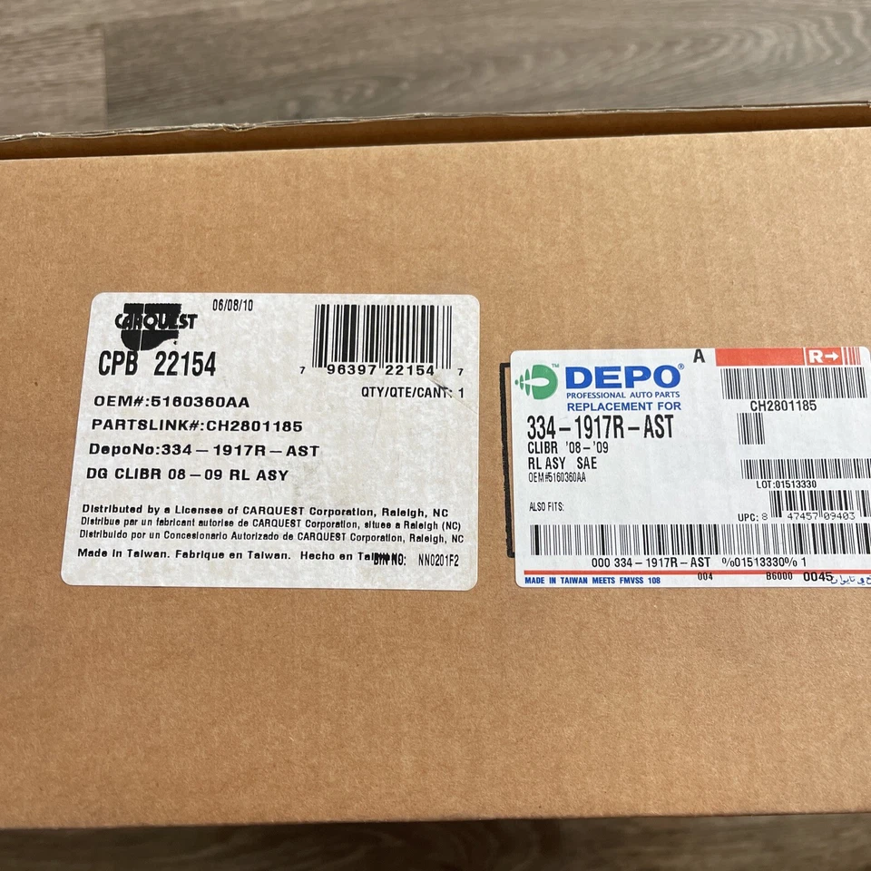 Luz trasera para Dodge Caliber 2008-2012 lado del pasajero halógena con bombilla(s) NUEVO Foto 2 de 3