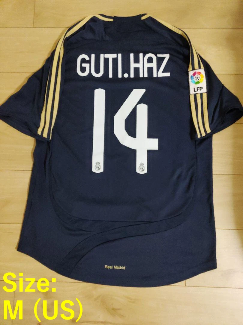 Guti Adidas Real Madrid soccer Jersey Shirt 07/08 #14 Size M Ronaldo Kaka