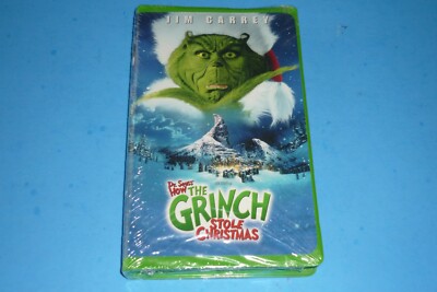 DR. SEUSS -''HOW THE GRINCH STOLE CHRISTMAS''- JIM CARREY- VHS - NEW - CLAMSHELL