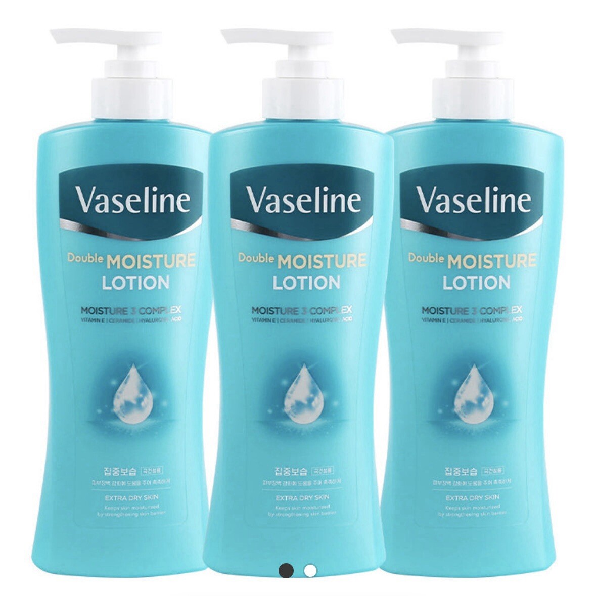 Vaseline Intensive Care Double Moisture Body Lotion 3EA 450ml Lot For Dry Skin