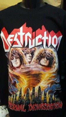 DESTRUCTION Eternal Devastation 2-SIDED MENS BLACK T-SHIRT - SIZE SMALL