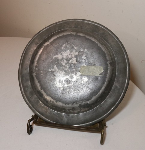 rare antique 18th century John Townsend Reynolds forged pewter dinner plate dish - Picture 6 of 12