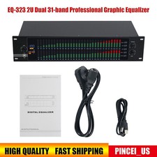 EQ-323 220V 2U Dual 31-band Graphic Equalizer Spectrum Digital Equalizer pe66