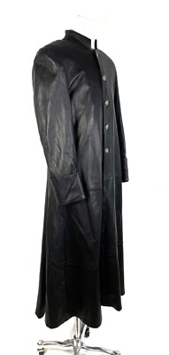 Vintage 80's Jack Edwards Steampunk Goth Matrix Lamb Leather Coat L