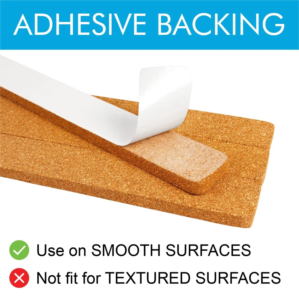 4 Pack Cork Strips Cork Board Bulletin Bar Strip 15” x 2” - 1/2” Thick Natural - Image 4 of 4