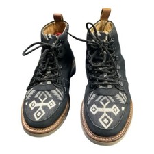 ? Thorocraft Monte Rosa‎ Blue Patterned Leather Boots | Men’s EU 42 / US 8.5 thorocraft | Shoes | Thorocraft Monte Rosa Blue Patterned  main image 3