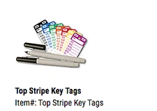 Car Dealer Genuine Versa Tag Key Top Stripe Key Tags dealership color