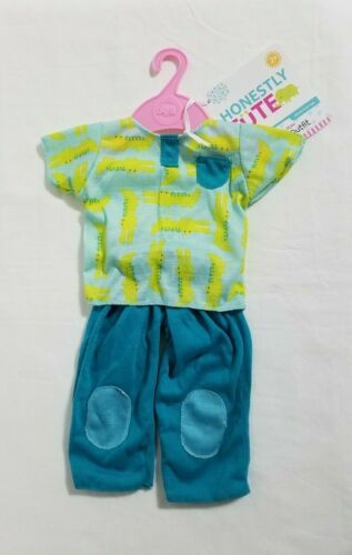 Perfectly Honestly Cute Boy Baby Doll Outfit Blue/Green Alligator Clothing New