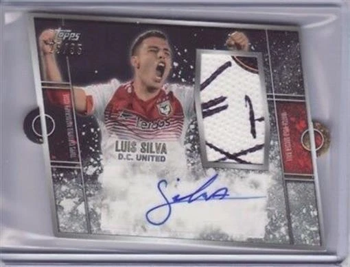 2015 Topps Apex MLS Spieltag Die-Cut Relic Autogramm Luis Silva 25/35 Autogramm Ball