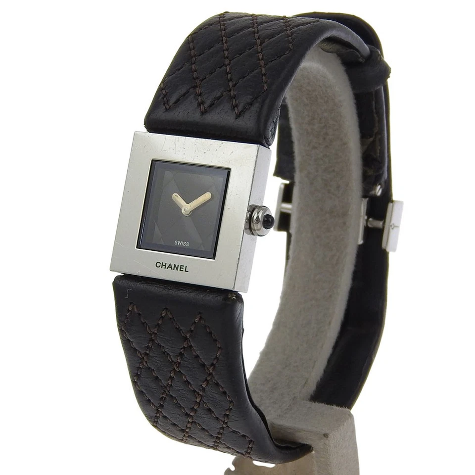 CHANEL Matelasse Watches H0116 blackDial Stainless Steel/leather Quartz An... - Image 2 of 4