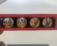 Antique Magic Lantern 11 Glass Slide Lot 1 1/8 inch wide