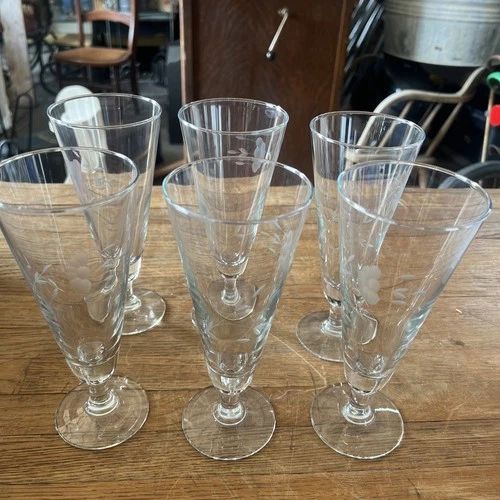 Vintage Princess House Heritage #442 Parfait/Pilsner Crystal Set of 6