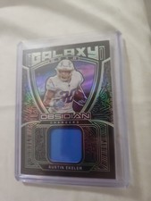 2021 Panini Obsidian Galaxy Gear Electric Etch Green /50 Austin Ekeler #GG-AE