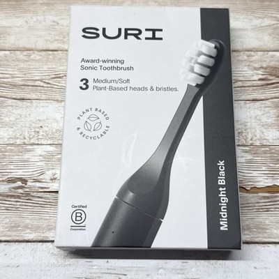 3x SURI Brush Replacement Head in Bio Bag, in a Box - Black