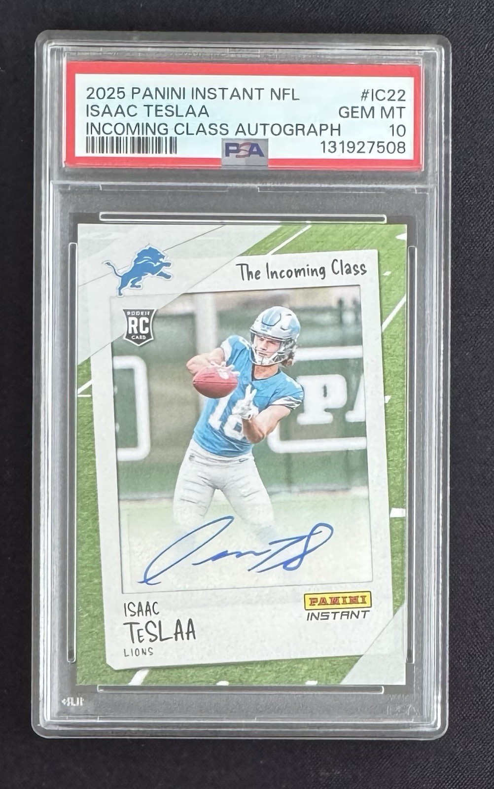 Isaac TeSlaa Panini Instant NFL the Incoming Class Autographs #IC22 Base