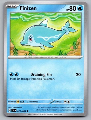 2026 POKEMON FINIZEN PITCH BLACK 021/084 COMMON NM PB16 FREE S&H