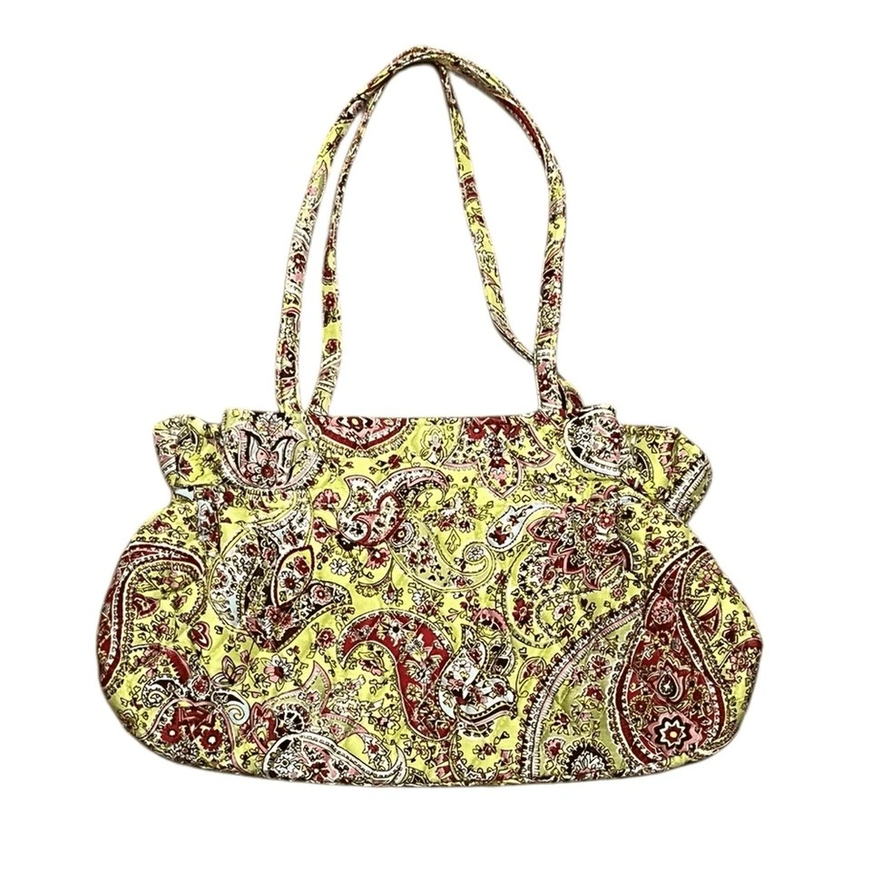 Vera Bradley Silk Paisley Print Lime Green Women's Bag - Image 2 of 4