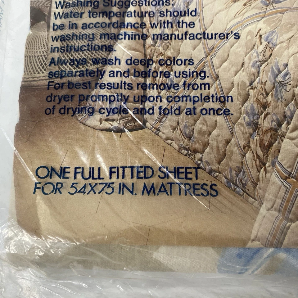 ВИНТАЖНЫЙ Burlington без железа перкаль простыня на резинке для матраса 54 x 75 запечатанный - Изображение 3 из 4