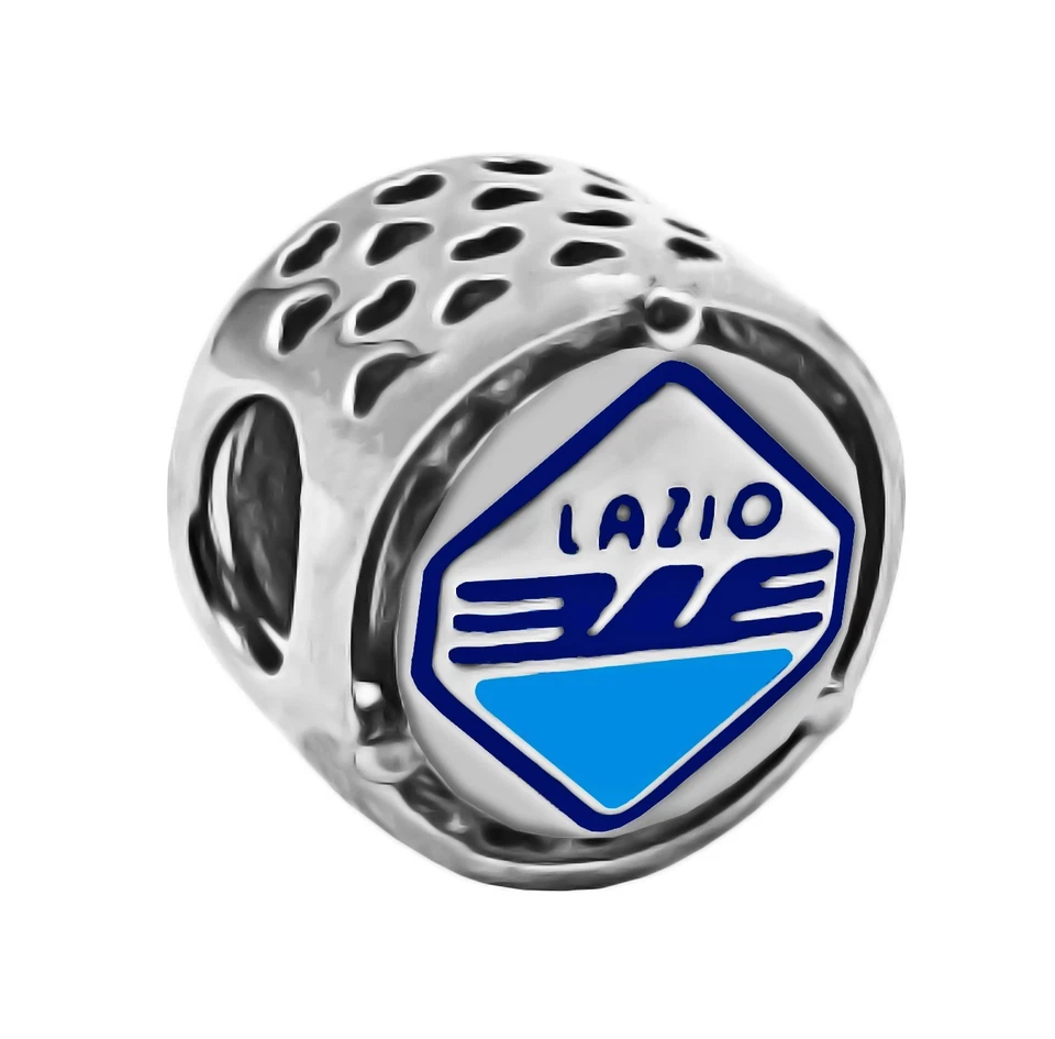 Charm Lazio Stemma Squadra Calcio in argento 925 - Les Folies - Immagine 2 di 4