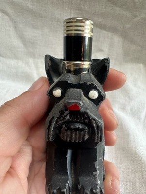 Vintage heavy metal table lighter strange SCOTTIE SCOTTY dog Quite unusual guy