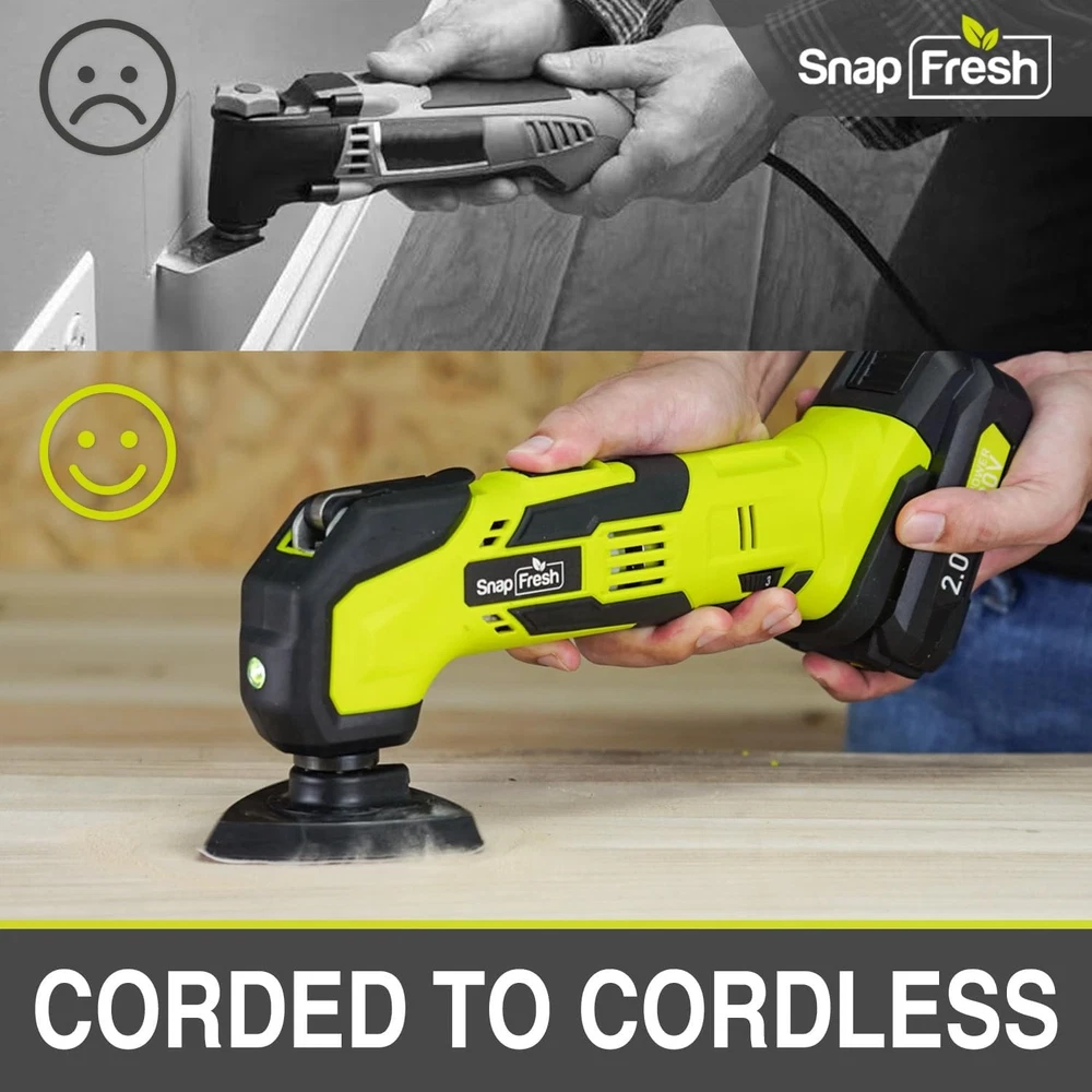 20V Cordless Oscillating Multi-Tool Kit with 6 Speed Settings and 3.2° Oscillation