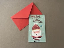 American Greetings Christmas Greeting Card & Envelope, Holds Gift Card/Cash, New