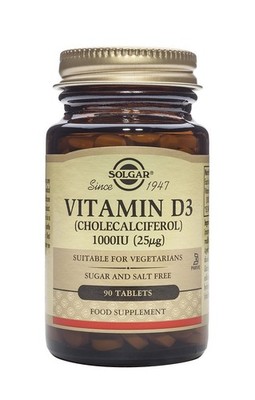 Solgar Vitamin D3 1000 IU (25 µg), 90 Tabletten