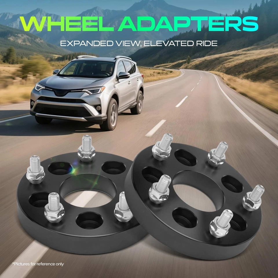 2 adaptadores de rueda de 5x110 mm a 5x127 mm 12x1,5" 65,1 mm 25,4 mm para Chevy Malibu Foto 2 de 4