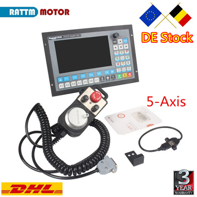 【DE】5 Axis CNC Stepper Servo Spindle Motor Controller PLC DDCS-Expert V2 w/ MPG