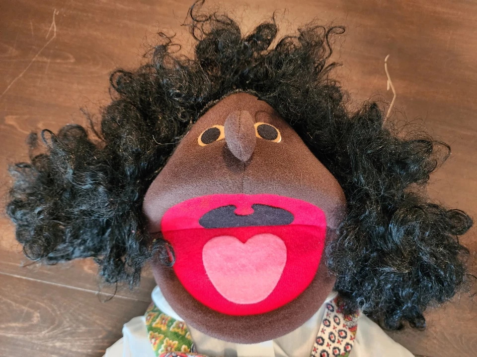 Vintage Handmade The Train Depot Hand Puppet Black African American Girl Puppet - Image 3 of 4