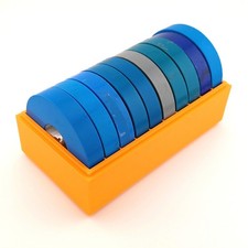 Super 8mm film reel storage box - airtight container holds 10 50ft reels Orange