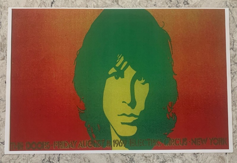 The Doors Electric Circus New York August 8, 1969 Tour Poster