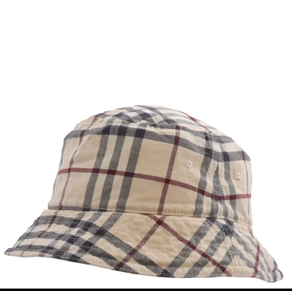 Burberry Stone Check Cotton Twill Woven Bucket Hat - Image 3 of 4