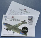 Jersey £5 Coin 70th Anniv Battle Britain PNC Supermarine Spitfire Info Card