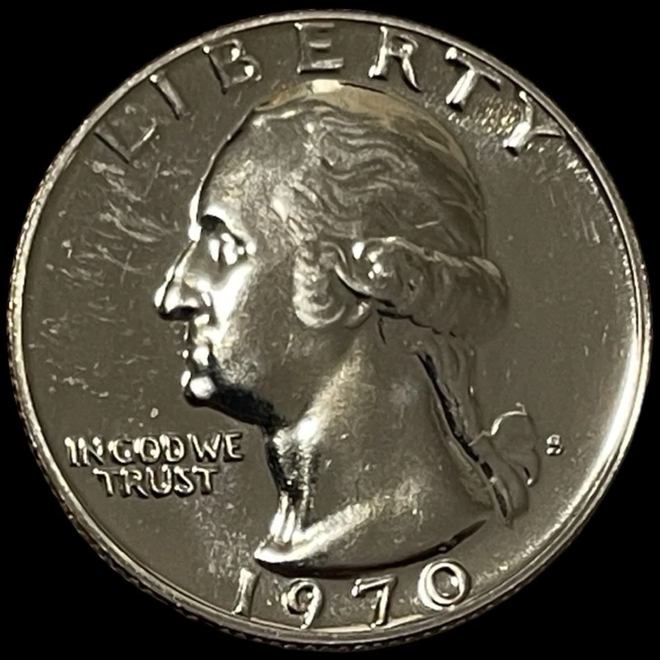 1970-S Proof Uncirculated Washington 25c Quarter Dollar CLAD Coin Lot C10-249 - Image 3 of 4