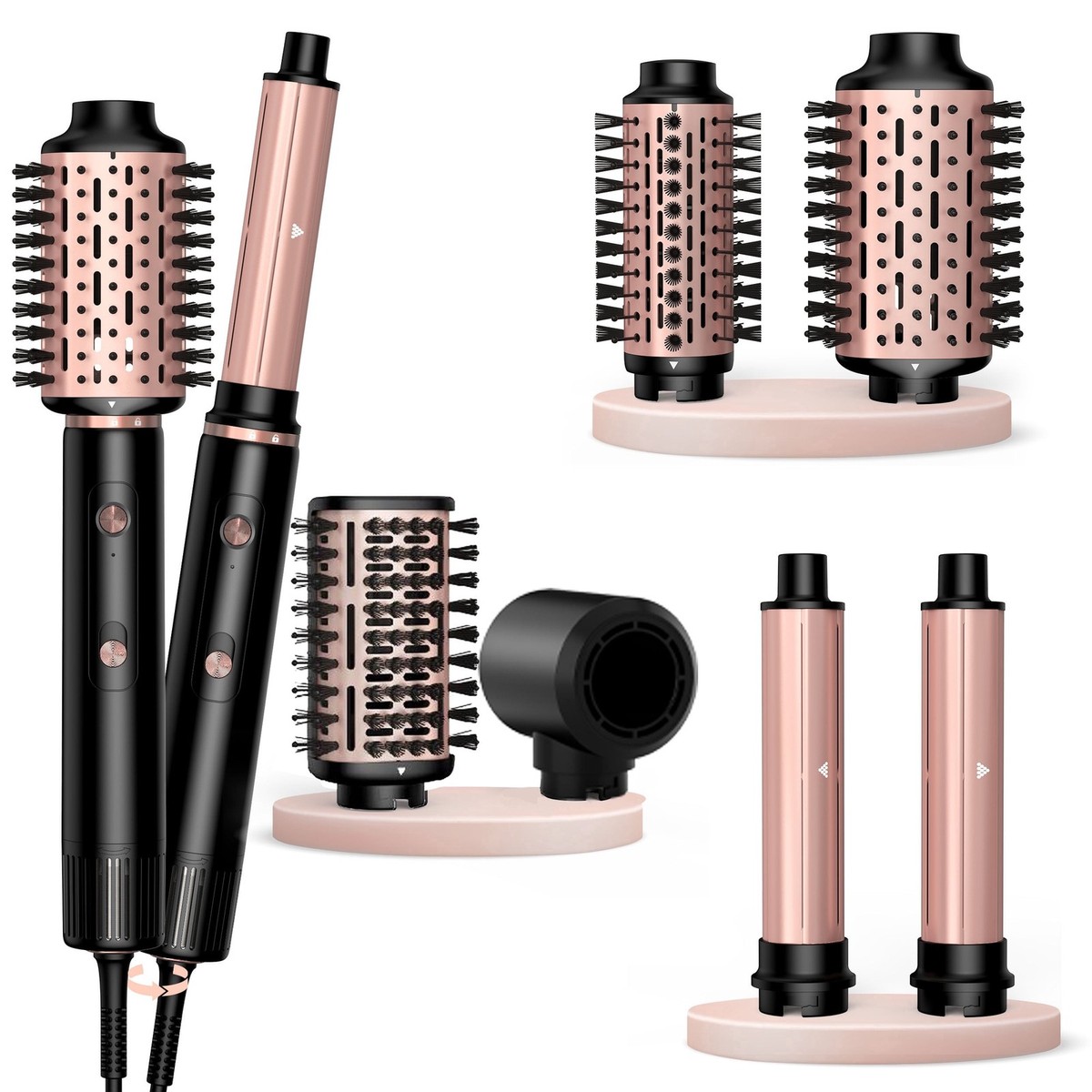Nicebay Hot Air Brush 4-in-1 Hair Styling Tool with Detachable