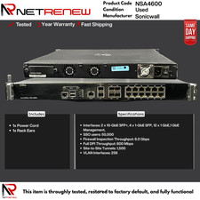 NSA 4600 Dell SonicWall Network Security Appliance Firewall Tested