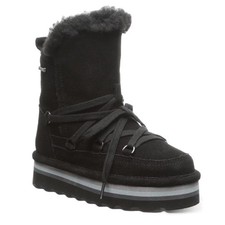 BEARPAW Retro Mondi Youth Ankle Boot, Kid's Lace-up Boot Cow Suede Sz 4 NWT 79