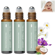 3Pcs Mamas Teether: Baby Teething Oil Roller,Natural Gentle Teething Relief Roll